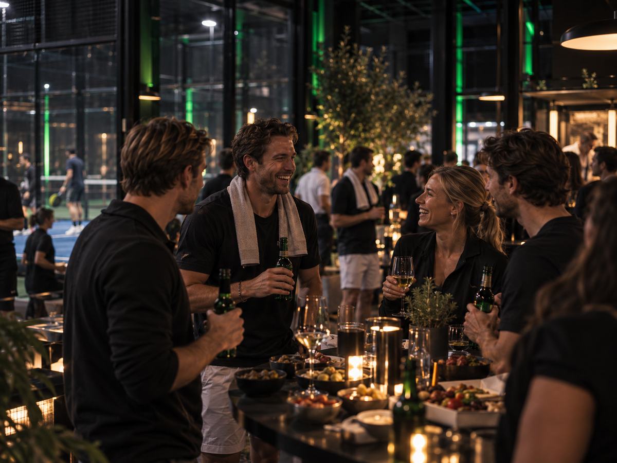 Essen, Drinks und Gespräche am Abend