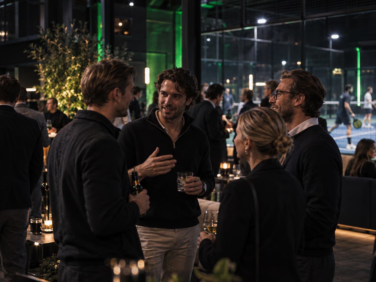Gäste im Gespräch beim Networking